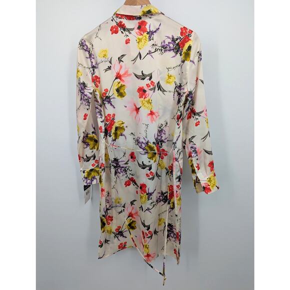 NWT Lauren Ralph Lauren Floral Print Dress Front Tie Waist Midi Long Sleeve Sz 2 - Picture 4 of 8